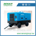 Portable Diesel mobile screw air compressor used in ship repairing